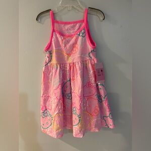 Hello Kitty Pink and Multicolor Kids Dress size 4T NWT